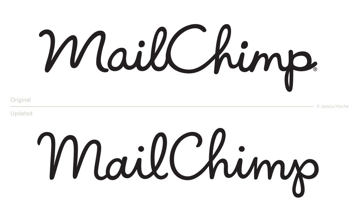 tipografia ilustração e design jessica hische redesign logo mail chimp