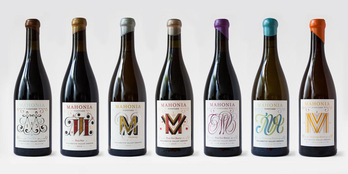 tipografia ilustração e design jessica hische rotulos de vinho mahonia