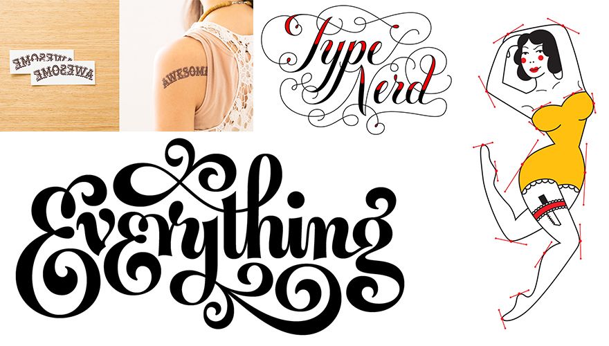 tipografia ilustração e design jessica hische tatuagens temporárias
