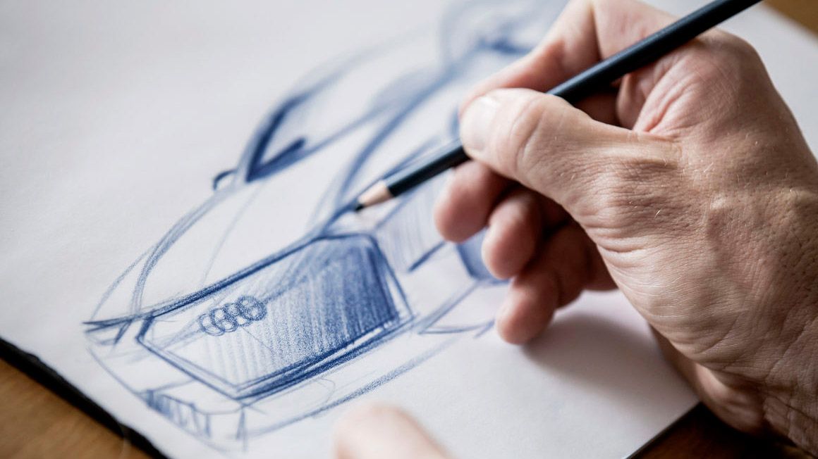 Design de carros - Esboço Audi