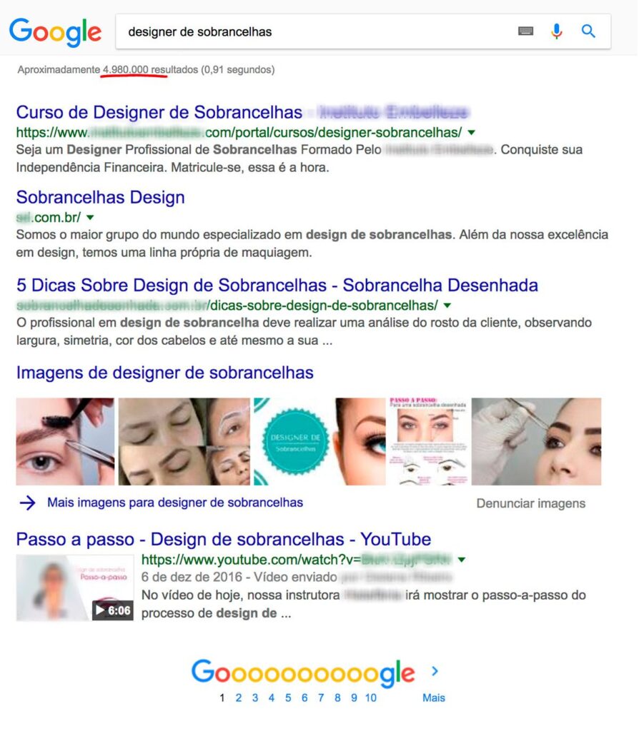 Google - Designer de Sobrancelhas